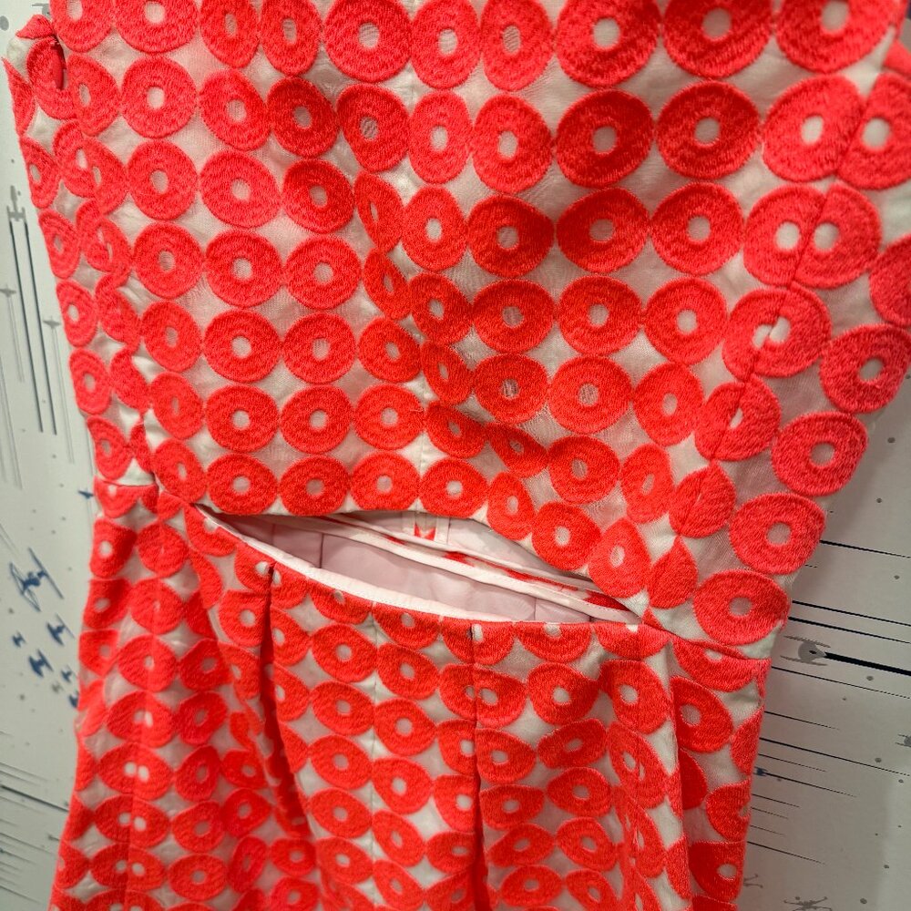 Diane von Furstenberg Hot Pink Sleeveless Dot Dress (Size 0) - Picture 6 of 10
